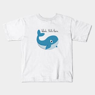 whale hello there black Kids T-Shirt